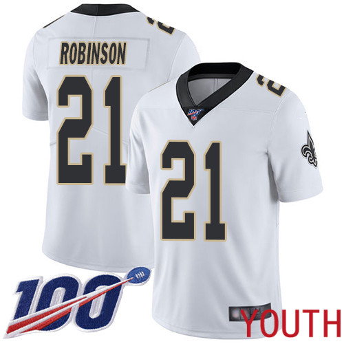 New Orleans Saints Limited White Youth Patrick Robinson Road Jersey NFL Football #21 100th Season Vapor Untouchable Jersey->new orleans saints->NFL Jersey